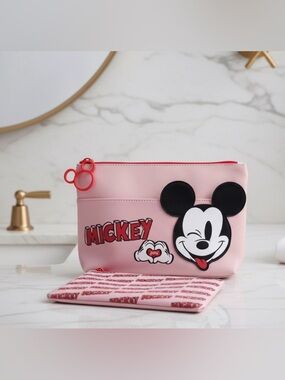 Disney Primark Mickey Mouse Makeup Travel Set Bags of 2 Pink Mint Condition
